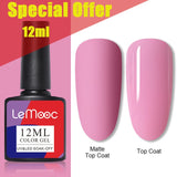 LEMOOC Nail Gel Polish Autumn Winter Color Varnishes Glitter Sequins Soak Off Semi Permanant UV LED Nail Art Hybrid Lacquers