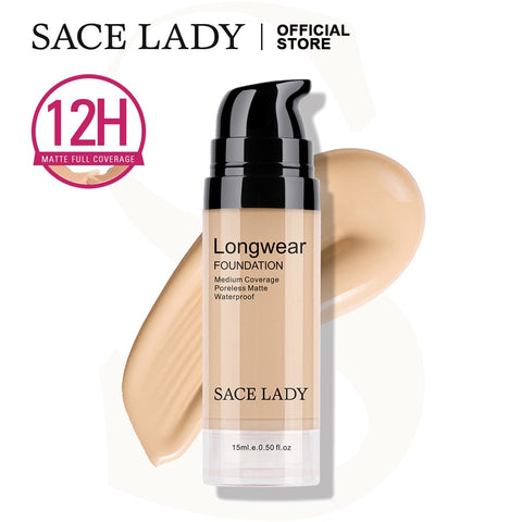 SACE LADY Face Liquid Foundation Base Makeup Matte Finish Waterproof Make Up Full Coverage Cream Natural Cosmetic Wholesale