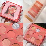 9 Colors Matte Shimmer Eye Shadow Makeup Rose Cherry Bloss Palette Pigment Waterproof Balm Profesional Make Up Eyeshadow Pallete