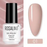 ROSALIND Hybrid Varnishes Gel Polish for Manicure Nail Art Gel nail polish Semi Permanent Soak Off 7ML Pure Colors UV Lacquer