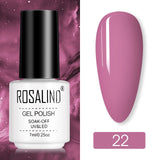 ROSALIND Hybrid Varnishes Gel Polish for Manicure Nail Art Gel nail polish Semi Permanent Soak Off 7ML Pure Colors UV Lacquer