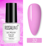 ROSALIND Hybrid Varnishes Gel Polish for Manicure Nail Art Gel nail polish Semi Permanent Soak Off 7ML Pure Colors UV Lacquer