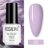 ROSALIND Hybrid Varnishes Gel Polish for Manicure Nail Art Gel nail polish Semi Permanent Soak Off 7ML Pure Colors UV Lacquer