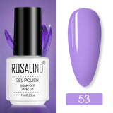 ROSALIND Hybrid Varnishes Gel Polish for Manicure Nail Art Gel nail polish Semi Permanent Soak Off 7ML Pure Colors UV Lacquer