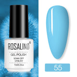 ROSALIND Hybrid Varnishes Gel Polish for Manicure Nail Art Gel nail polish Semi Permanent Soak Off 7ML Pure Colors UV Lacquer