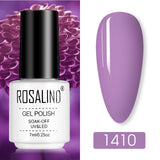 ROSALIND Hybrid Varnishes Gel Polish for Manicure Nail Art Gel nail polish Semi Permanent Soak Off 7ML Pure Colors UV Lacquer