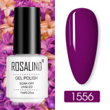 ROSALIND Hybrid Varnishes Gel Polish for Manicure Nail Art Gel nail polish Semi Permanent Soak Off 7ML Pure Colors UV Lacquer