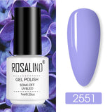 ROSALIND Hybrid Varnishes Gel Polish for Manicure Nail Art Gel nail polish Semi Permanent Soak Off 7ML Pure Colors UV Lacquer