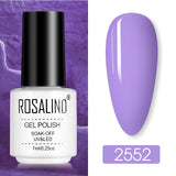 ROSALIND Hybrid Varnishes Gel Polish for Manicure Nail Art Gel nail polish Semi Permanent Soak Off 7ML Pure Colors UV Lacquer