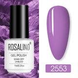 ROSALIND Hybrid Varnishes Gel Polish for Manicure Nail Art Gel nail polish Semi Permanent Soak Off 7ML Pure Colors UV Lacquer