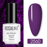 ROSALIND Hybrid Varnishes Gel Polish for Manicure Nail Art Gel nail polish Semi Permanent Soak Off 7ML Pure Colors UV Lacquer