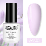 ROSALIND Hybrid Varnishes Gel Polish for Manicure Nail Art Gel nail polish Semi Permanent Soak Off 7ML Pure Colors UV Lacquer