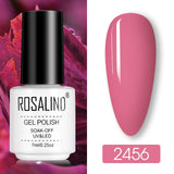 ROSALIND Hybrid Varnishes Gel Polish for Manicure Nail Art Gel nail polish Semi Permanent Soak Off 7ML Pure Colors UV Lacquer