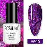 ROSALIND Hybrid Varnishes Gel Polish for Manicure Nail Art Gel nail polish Semi Permanent Soak Off 7ML Pure Colors UV Lacquer