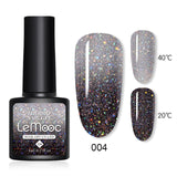 LEMOOC 8.0ml Temperature Change Glitter Color Gel Polish Thermal Effect Nail Varnish Gel Soak off UV LED Gel Lacquers