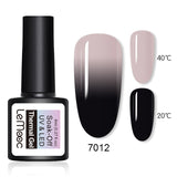 LEMOOC 8.0ml Temperature Change Glitter Color Gel Polish Thermal Effect Nail Varnish Gel Soak off UV LED Gel Lacquers