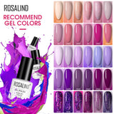 ROSALIND Hybrid Varnishes Gel Polish for Manicure Nail Art Gel nail polish Semi Permanent Soak Off 7ML Pure Colors UV Lacquer