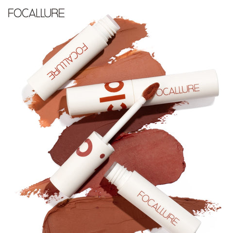 FOCALLURE Matte Lipstick Lipclay Lipcream Velvet Waterproof Longlasting Dual-use lip and cheek Professional Makeup