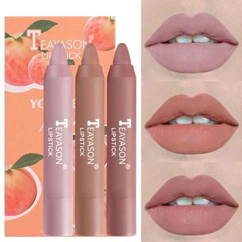 TEAYASON 3Pcs/Set matte lipstick Lipstick Pen makeup waterproof maquillaje maquiagem lip stick sexy Long lasting make up TSLM1