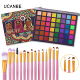 UCANBE Exotic Flavors Eyeshadow Palette 48 Color Pressed Glitter Shimmer Matte Green Eye Shadow Neon Metallic Makeup Cosmetics