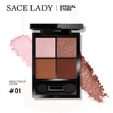 SACE LADY Shimmer Eyeshadow Palette Makeup Pigmented Matte Eye Shadow Pallete High-intensity Long-lasting Make up Cosmetics