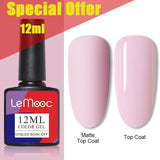 LEMOOC Nail Gel Polish Autumn Winter Color Varnishes Glitter Sequins Soak Off Semi Permanant UV LED Nail Art Hybrid Lacquers