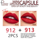 Pudaier 2pcs Capsule Lipstick for Lips Makeup Professional Waterproof  Matte Lipsticks Plumber Volumising Lip Plumber Repair