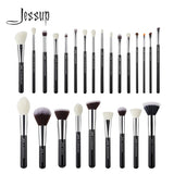 Jessup Makeup Brushes Set Synthetic-Natural Hair Foundation Powder Blush Eyeshadow Blender Liner Beauty Cosmetic Kit 6-25pcs