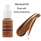 PHOERA Perfect Beauty New 30ml Foundation Soft Matte Long Wear Oil Control Concealer Liquid Foundation Cream Fashion Makeup