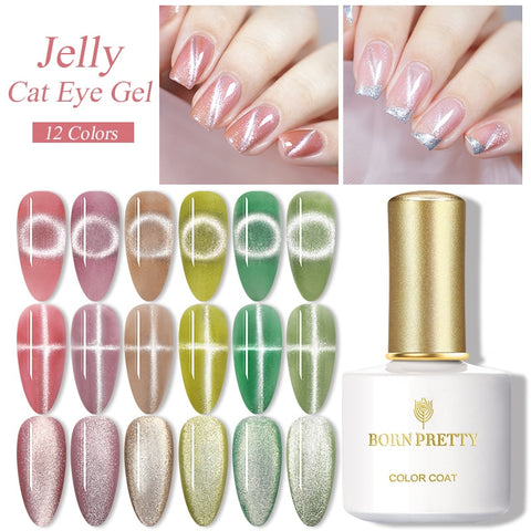 BORN PRETTY 6ml/10ml Magnetic Gel Nail Polish Cat Eye Nail UV Gel Holographics Laser Glitter Varnish Nail Art New Arrival