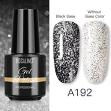 ROSALIND Varnishes Hybrid Gel Nail Polish 7ML Semi Permanent Nail Polish Soak Off UV Gel For Nail Art Beauty Gel Lacquer