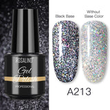 ROSALIND Varnishes Hybrid Gel Nail Polish 7ML Semi Permanent Nail Polish Soak Off UV Gel For Nail Art Beauty Gel Lacquer