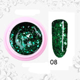 8ml Glitter Sequins Powder Uv Gel Polish Nail Accessories Hybrid Semi Permanent Soak Off Led Fingernails Varnish Lacquer