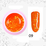 8ml Glitter Sequins Powder Uv Gel Polish Nail Accessories Hybrid Semi Permanent Soak Off Led Fingernails Varnish Lacquer