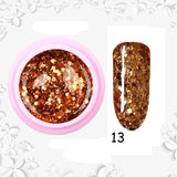 8ml Glitter Sequins Powder Uv Gel Polish Nail Accessories Hybrid Semi Permanent Soak Off Led Fingernails Varnish Lacquer