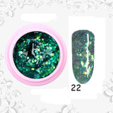 8ml Glitter Sequins Powder Uv Gel Polish Nail Accessories Hybrid Semi Permanent Soak Off Led Fingernails Varnish Lacquer