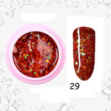 8ml Glitter Sequins Powder Uv Gel Polish Nail Accessories Hybrid Semi Permanent Soak Off Led Fingernails Varnish Lacquer