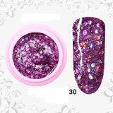 8ml Glitter Sequins Powder Uv Gel Polish Nail Accessories Hybrid Semi Permanent Soak Off Led Fingernails Varnish Lacquer