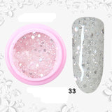 8ml Glitter Sequins Powder Uv Gel Polish Nail Accessories Hybrid Semi Permanent Soak Off Led Fingernails Varnish Lacquer