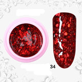 8ml Glitter Sequins Powder Uv Gel Polish Nail Accessories Hybrid Semi Permanent Soak Off Led Fingernails Varnish Lacquer