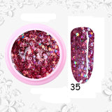 8ml Glitter Sequins Powder Uv Gel Polish Nail Accessories Hybrid Semi Permanent Soak Off Led Fingernails Varnish Lacquer