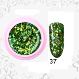 8ml Glitter Sequins Powder Uv Gel Polish Nail Accessories Hybrid Semi Permanent Soak Off Led Fingernails Varnish Lacquer