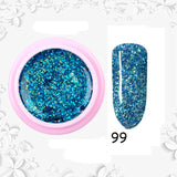 8ml Glitter Sequins Powder Uv Gel Polish Nail Accessories Hybrid Semi Permanent Soak Off Led Fingernails Varnish Lacquer