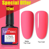 LEMOOC Nail Gel Polish Autumn Winter Color Varnishes Glitter Sequins Soak Off Semi Permanant UV LED Nail Art Hybrid Lacquers