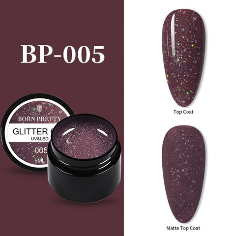 BORN PRETTY 5ml Gel Nail Polish Solid Glitter Thermal Color Changing Gel Varnish 24 Colors Soak Off Gel Need Base Coat  Top Coat