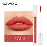 O.TWO.O Nude Lipstick Matte Lips Makeup Waterproof Long Lasting Non Sticky Lip Gloss Lightweight Moisturizing Lip Tint Cosmetics