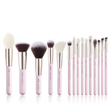 Jessup Makeup Brushes Set 15-25pcs Natural-Synthetic Hair Foundation Powder Highlighter Eyeshadow Brush for Making up