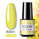 ROSALIND Gel Polish Varnish Hybrid Pure Color Gel Lacquer vernis Semi Permanent Nail Art Soak Off For Manicure Gel Nail Polish