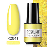 ROSALIND Gel Polish Varnish Hybrid Pure Color Gel Lacquer vernis Semi Permanent Nail Art Soak Off For Manicure Gel Nail Polish