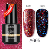 ROSALIND Gel Polish Varnish Hybrid Pure Color Gel Lacquer vernis Semi Permanent Nail Art Soak Off For Manicure Gel Nail Polish